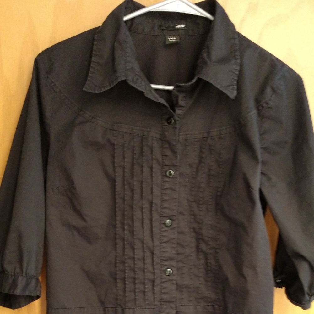 Black button down